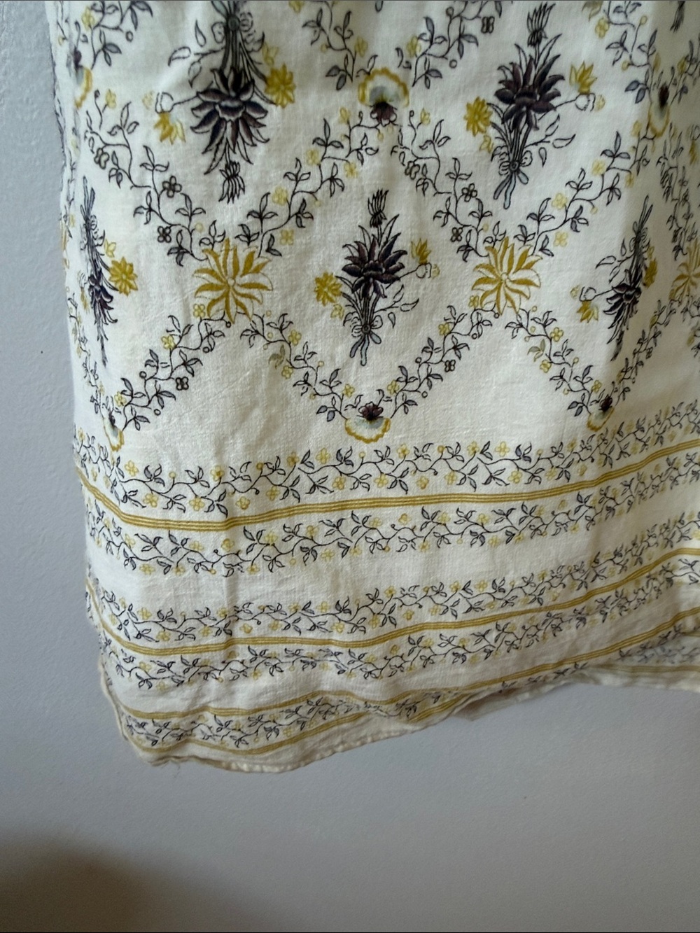 Max Studio Cream Yellow Crochet-Trim Maxi Dress Cottagecore Coastal Boho sz L - Picture 6 of 7